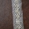 1 Yard 2 Inch Width Silver Beaded Sequined Sheer Organza Lace Trim